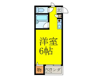 露口第二ビル(ワンルーム/2階)の間取り写真
