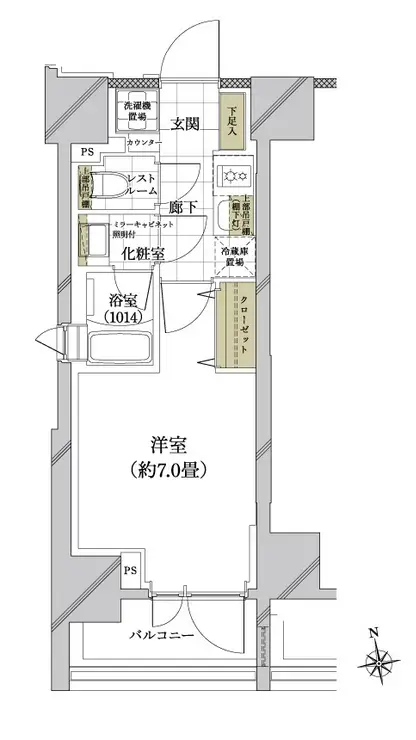 ピアース南麻布 10階階 間取り