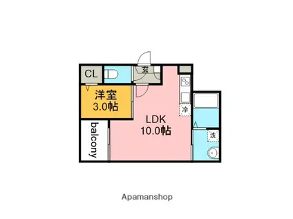 JACK ODAKAVII(1LDK/2階)の間取り写真