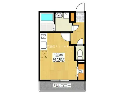 グランデコート大宅サウス(1K/3階)の間取り写真