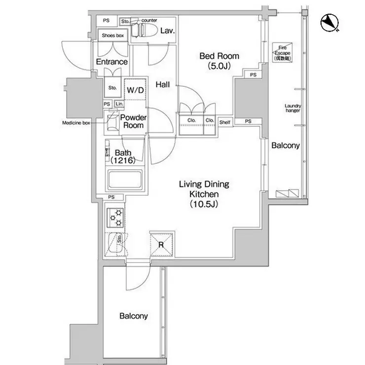 コンフォリア浅草橋 11階階 間取り