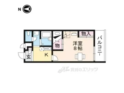 レオパレスEFINI Ⅱ(1K/2階)の間取り写真