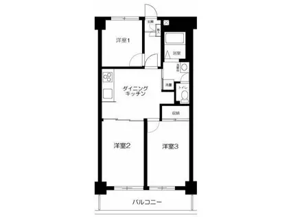 リシェル氷川台(3DK/1階)の間取り写真