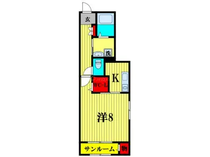 コラット(1K/1階)の間取り写真