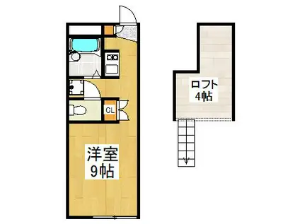 ロイヤルビレッジNAMIKI(ワンルーム/1階)の間取り写真