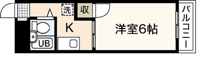 ウイング五日市駅前 B棟(1K/5階)の間取り写真