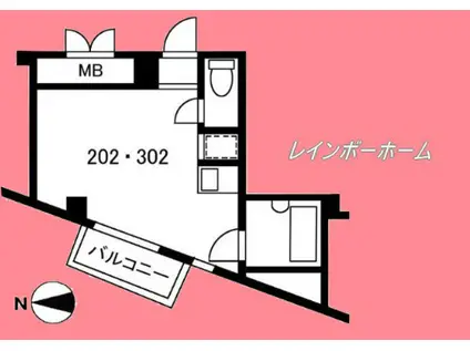 アーク曳舟(ワンルーム/2階)の間取り写真