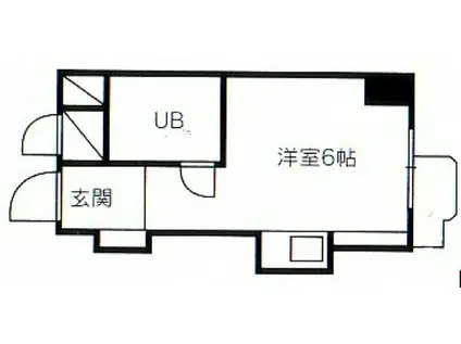 チサンマンション広島(ワンルーム/5階)の間取り写真