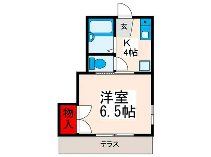 クレストヒルズ町屋(1K/1階)の間取り写真