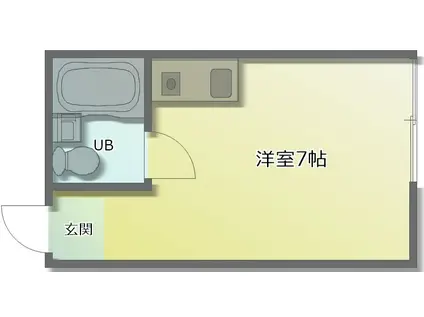 ドラゴンハイツ23(ワンルーム/1階)の間取り写真
