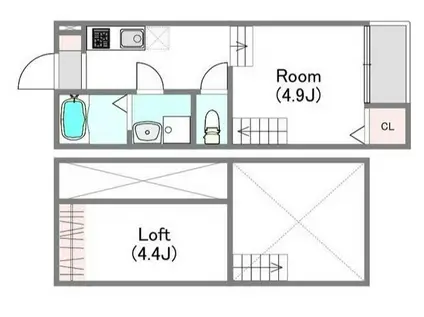 MODERN PALAZZO 東彼杵(1SK/1階)の間取り写真