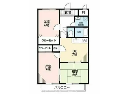 サンセール垂水(3DK/3階)の間取り写真