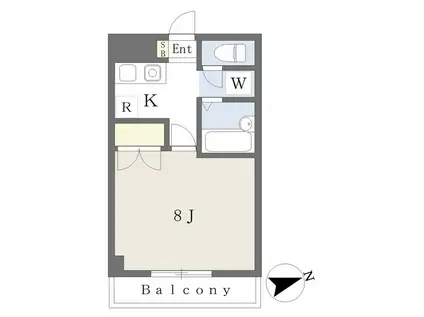 ロイヤルプラザ郡山(1K/5階)の間取り写真