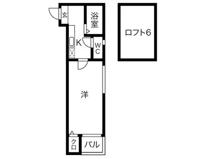 URBAN L(1SK/1階)の間取り写真
