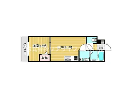 アーバンコート加古川(1LDK/3階)の間取り写真