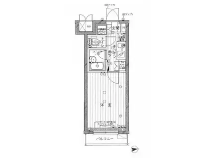 ルーブル荻窪参番館(1K/3階)の間取り写真