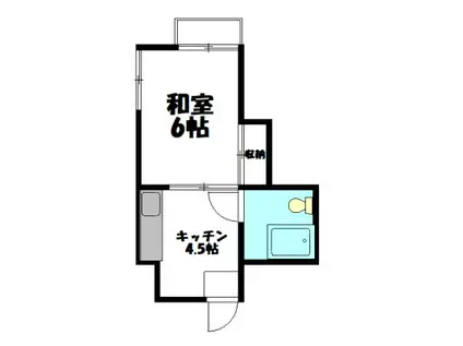 メゾン月村(1K/4階)の間取り写真