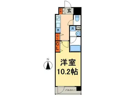 プライムアーバンとうきょうスカイツリー(1K/5階)の間取り写真