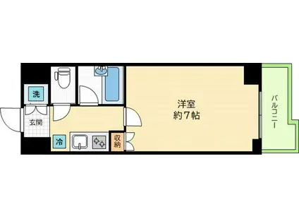 ルーブル下北沢(1K/3階)の間取り写真