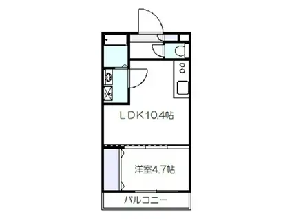 TKアンバーコート浜寺III(1LDK/3階)の間取り写真