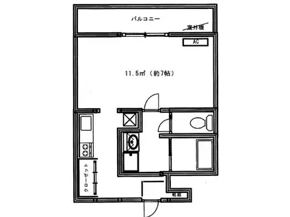 エクセル東山(1K/3階)の間取り写真
