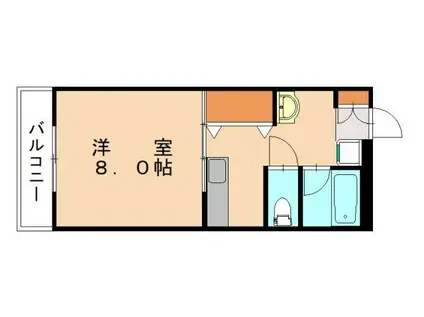 アネックス赤間(1K/3階)の間取り写真