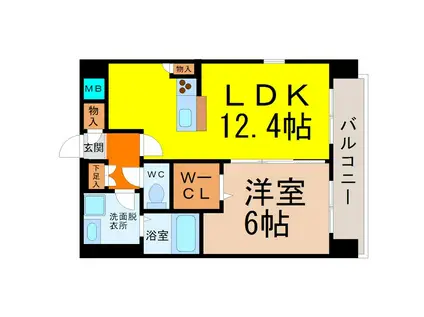 YS上前津(1LDK/10階)の間取り写真