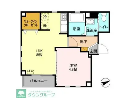 シャリマー ディス(1LDK/3階)の間取り写真