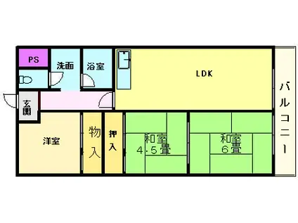 グランドール深井(3LDK/3階)の間取り写真