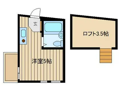 セーラユー大泉学園(ワンルーム/2階)の間取り写真
