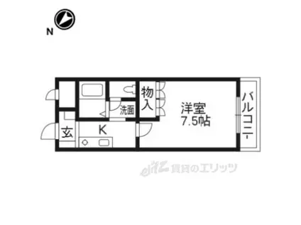 エストクレール(1K/2階)の間取り写真