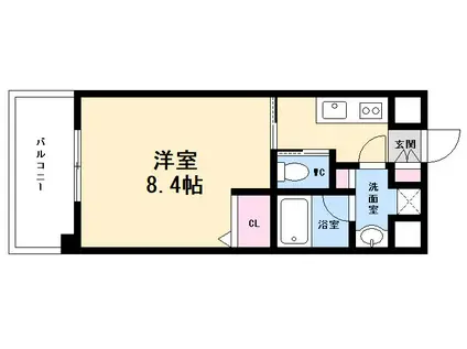 ドミトリー庚午弐番館(1K/4階)の間取り写真