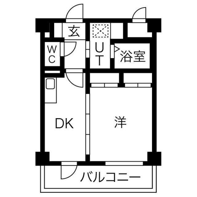 サンビューハイツ(1DK/3階)の間取り写真