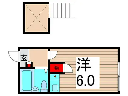 ブルーメアライ71(ワンルーム/1階)の間取り写真