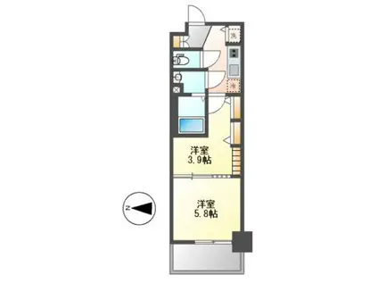 S-RESIDENCE上社AUREATE(2K/1階)の間取り写真