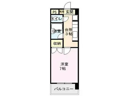 アンジェリカ(1K/4階)の間取り写真