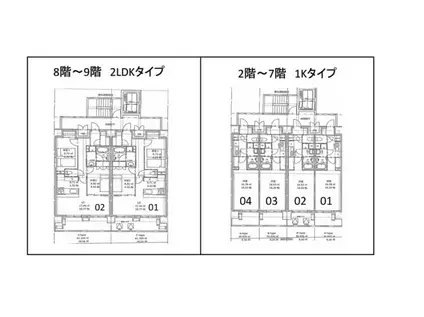 パラドールY(2LDK/8階)の間取り写真