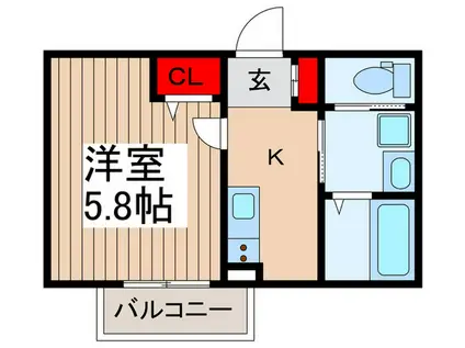 J-MAISON北浦和(1K/3階)の間取り写真