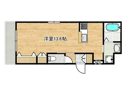 N・K MAISONエヌケーメゾン(ワンルーム/1階)の間取り写真