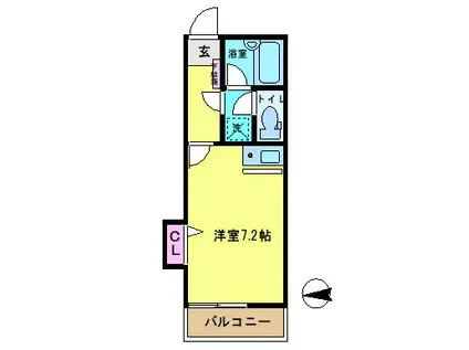 K-HOUSE(ワンルーム/2階)の間取り写真