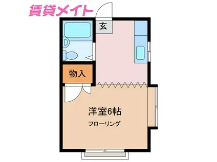 ウォールマリア(1K/1階)の間取り写真