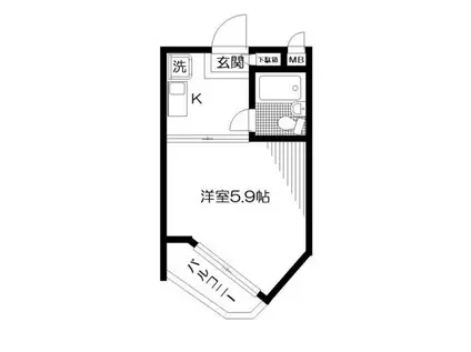 コンフォート井荻(1K/3階)の間取り写真