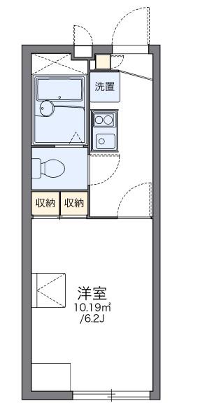 レオパレスROSE LINE(1K/1階)の間取り写真