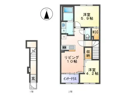 CASA ESTE唐津I(2LDK/2階)の間取り写真