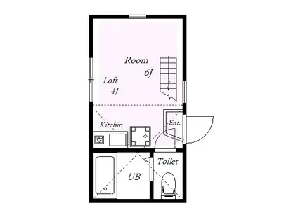 ユナイト保土ヶ谷テアトロ・グレーコ(ワンルーム/1階)の間取り写真