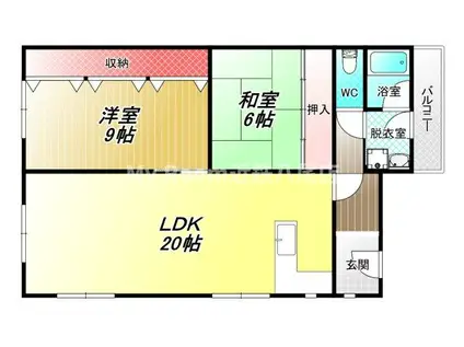 AKEBONOレジデンス(2LDK/3階)の間取り写真