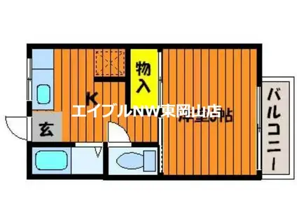 メゾン・ド・ソローニュ(1K/1階)の間取り写真