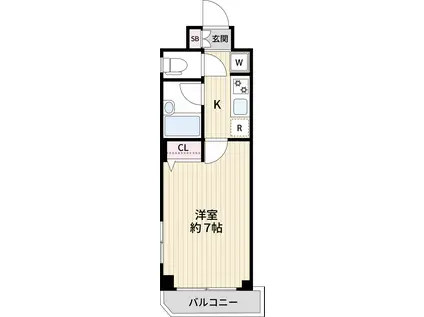ヴェルト三軒茶屋II(1K/10階)の間取り写真