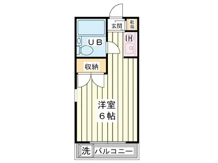 レクス312(ワンルーム/1階)の間取り写真