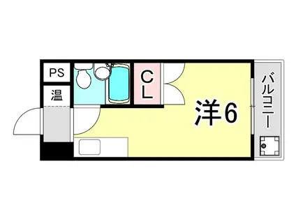 シンコーヴィラ(ワンルーム/2階)の間取り写真